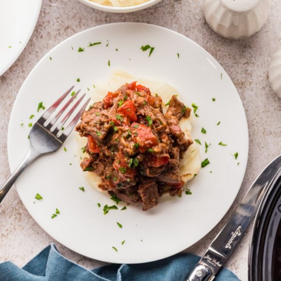 Small Slow Cooker Swiss Steak