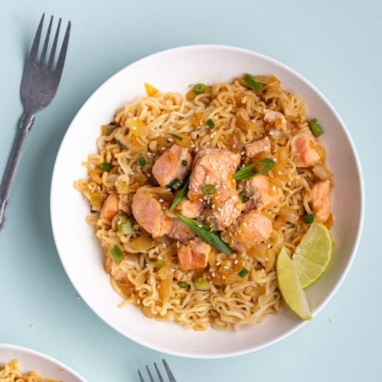 25-Minute Teriyaki Salmon Noodles