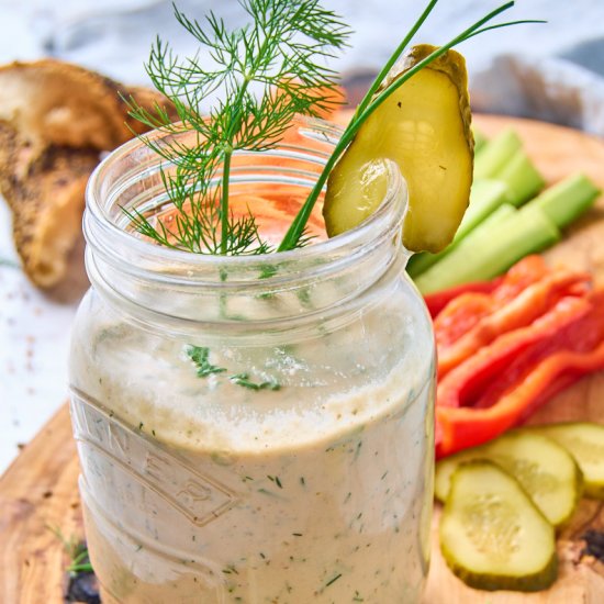 Dill Pickle Cashew Ranch Dressing