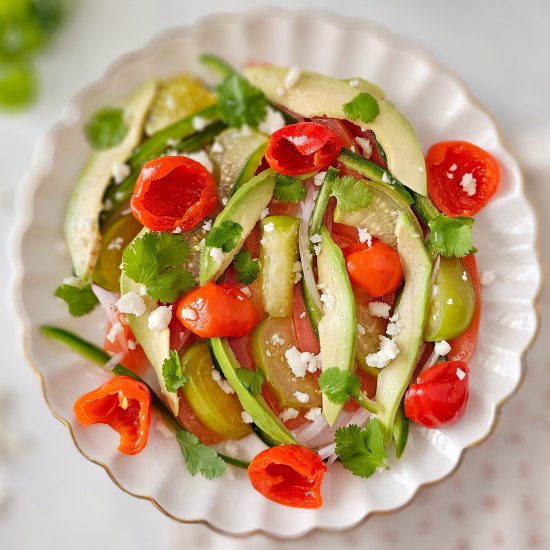 Charred Tomatillo Salad