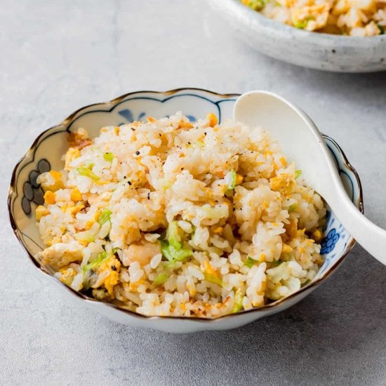 Seafood and Lettuce Fried Rice