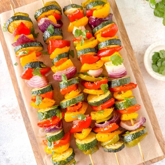 Vegetable Kabobs in the Oven