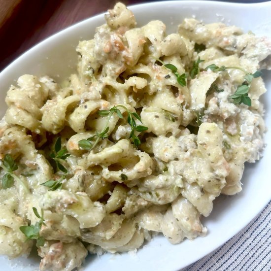 White Bolognese Fusilli
