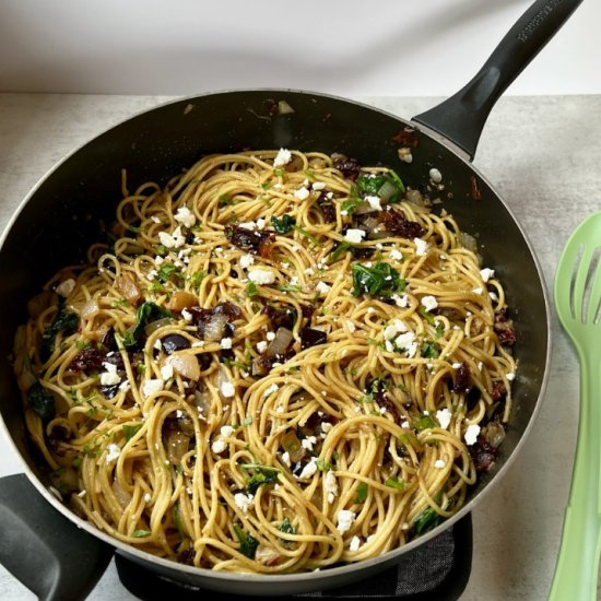 Sun-Dried Tomato Eggplant Pasta