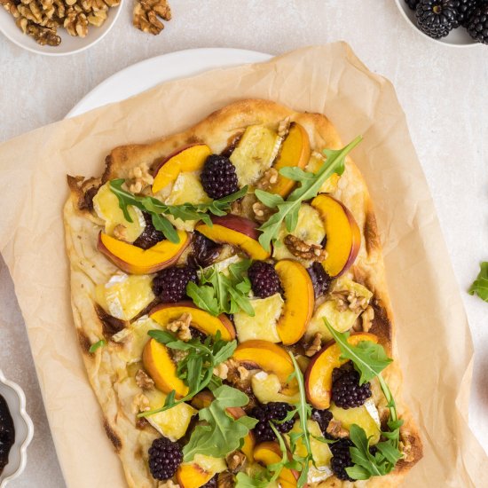 Peach & Brie Flatbread Pizza