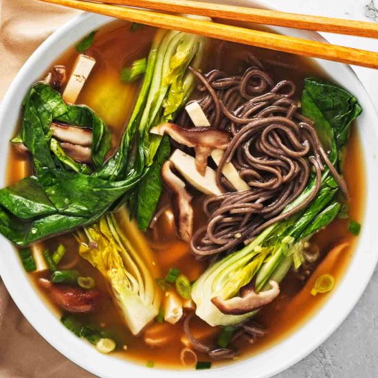 Japanese Soba Noodle Soup