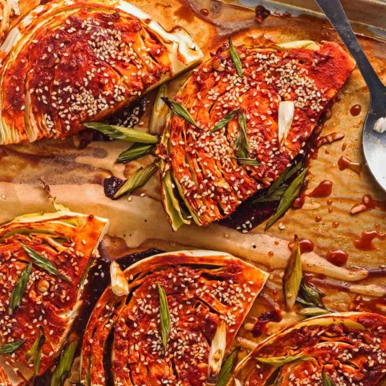 Korean Cabbage Steaks In Oven