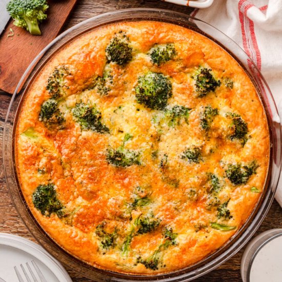 Ham, Broccoli, and Cheese Quiche