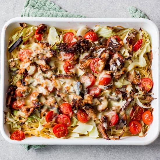 Baked Pasta with Cabbage & Mackerel