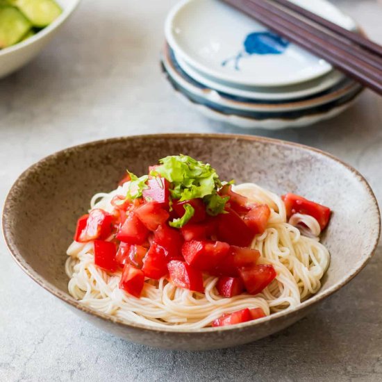 Chilled Tomato Somen Noodles
