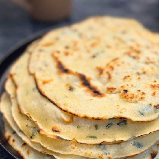 Quick & Fluffy Onion Flatbreads