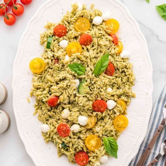 Easy Pesto Orzo Salad