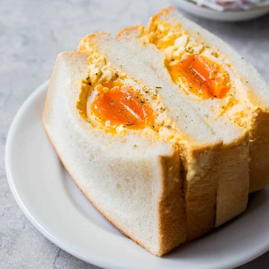 Japanese Tamago Sando with Whole Egg