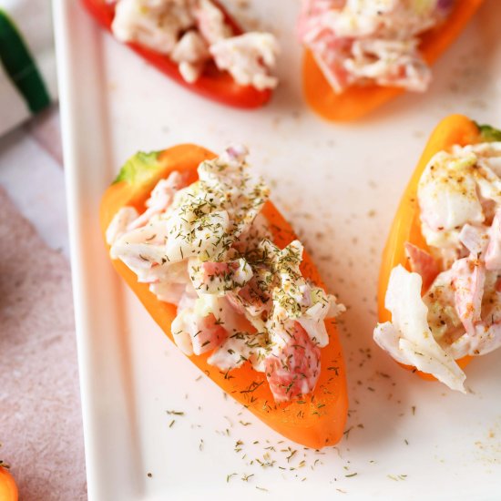 Seafood Salad Stuffed Peppers