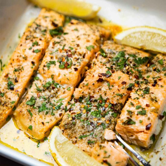 Garlic Butter Baked Salmon