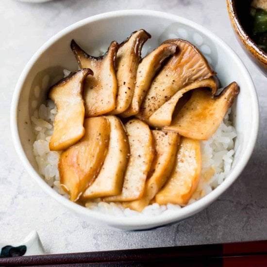 Teriyaki Mushroom Rice Bowl