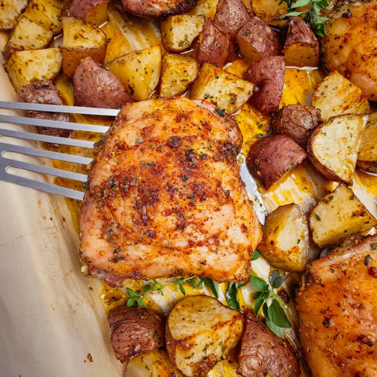 Sheet Pan Chicken and Potatoes