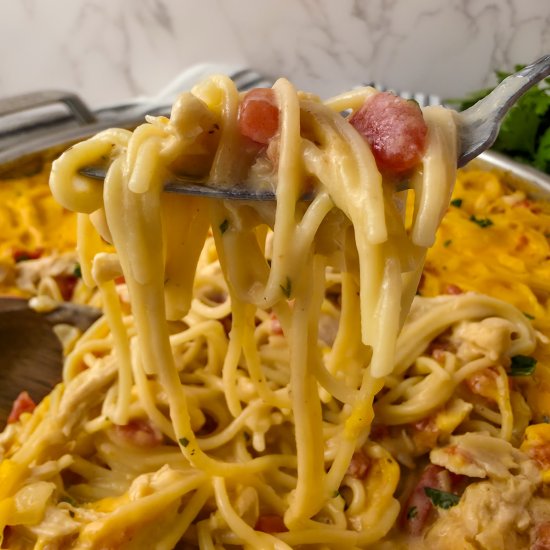 Cheesy Chicken Spaghetti