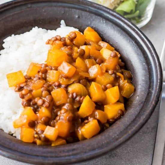 Vegan Japanese Daikon Lentil Curry