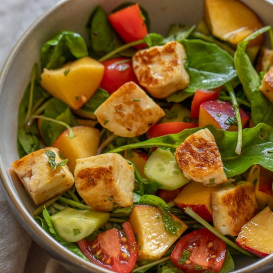 Mediterranean Honey Halloumi Salad