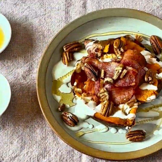Air Fryer Loaded Sweet Potato