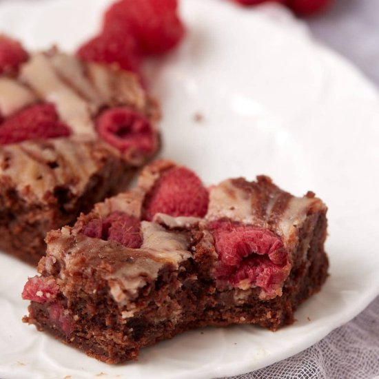 Raspberry Cream Cheese Brownies