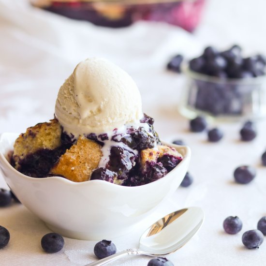Blueberry Sugar Cookie Cobbler