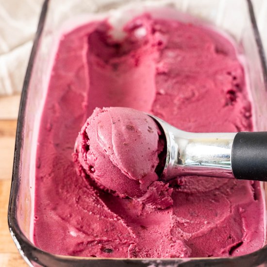 Vegan Huckleberry Ice Cream