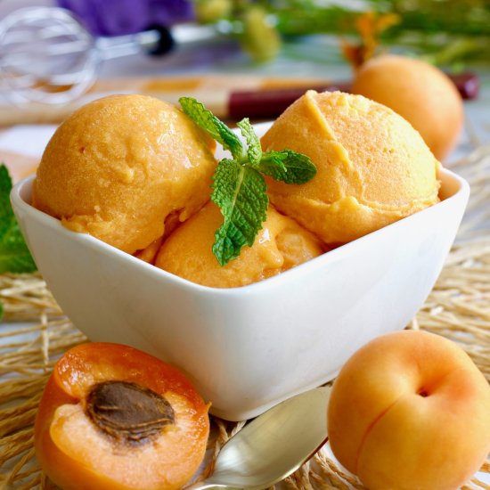 Easy Apricot Sorbet