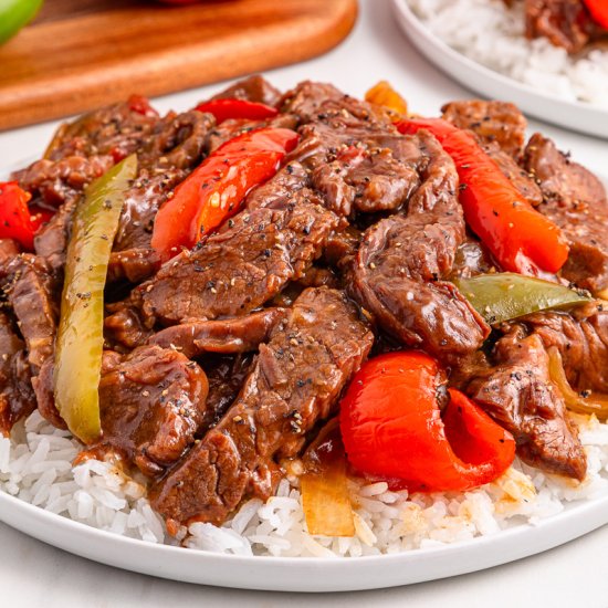 Slow Cooker Pepper Steak