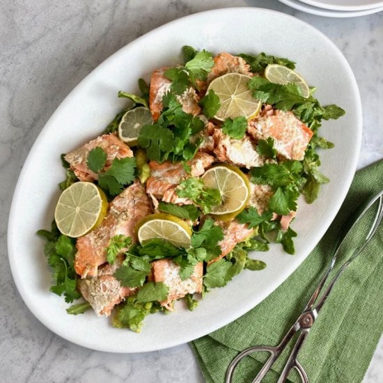 Salmon with Arugula Salad
