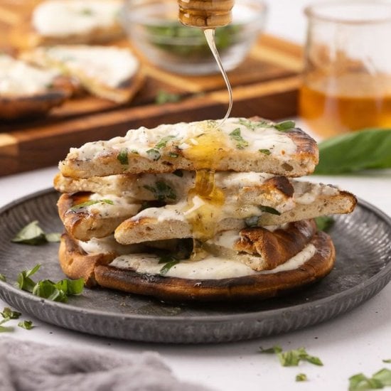 Grilled Flatbread with Herbed Ricotta