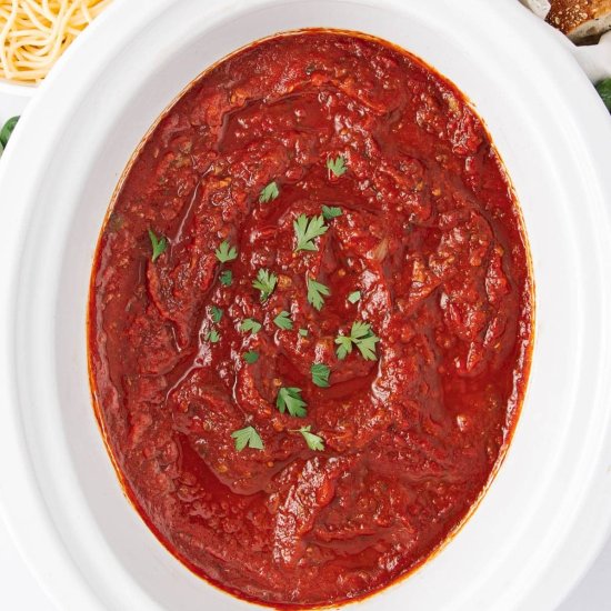 Thick Crock Pot Spaghetti Sauce