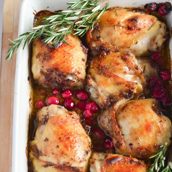 Maple Cranberry Chicken Thighs