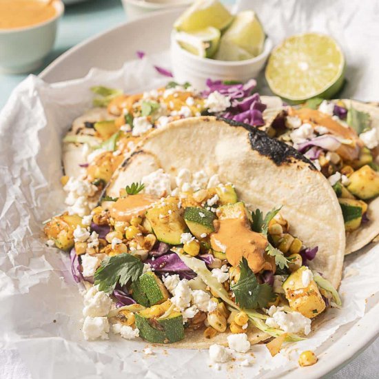Zucchini Corn Tacos