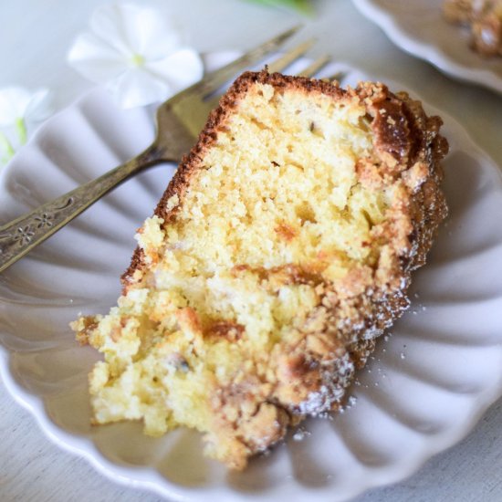 Rhubarb Coffee Crumb Cake
