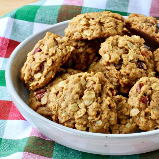 Cranberry Pumpkin Oatmeal Cookies