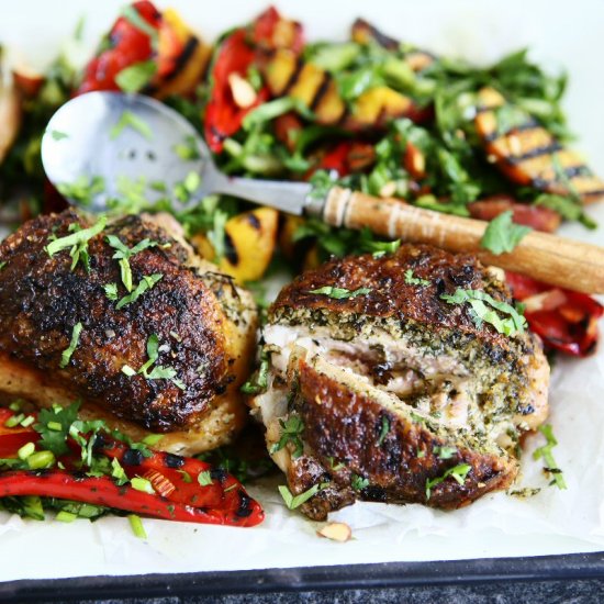 Mint and Coconut-Stuffed Chicken