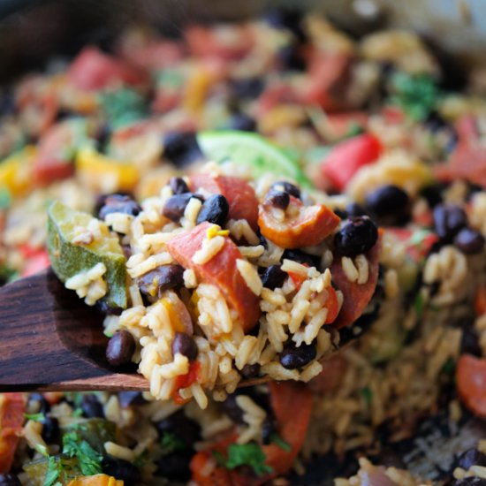 Chourico and Rice Skillet