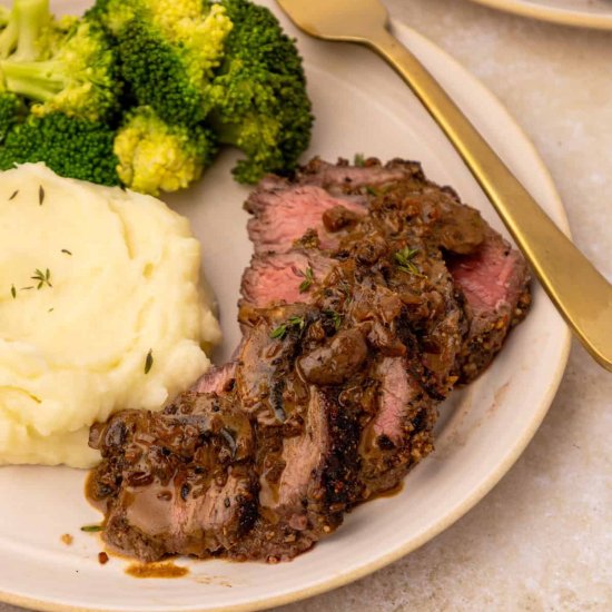 Steak with Mushroom Sauce