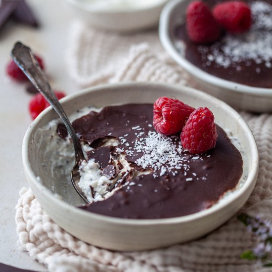Vegan Coconut Chia Semifreddo