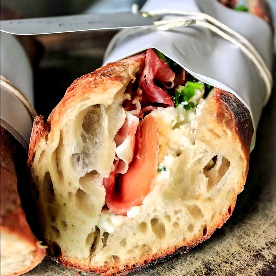 Prosciutto & Ricotta Baguette