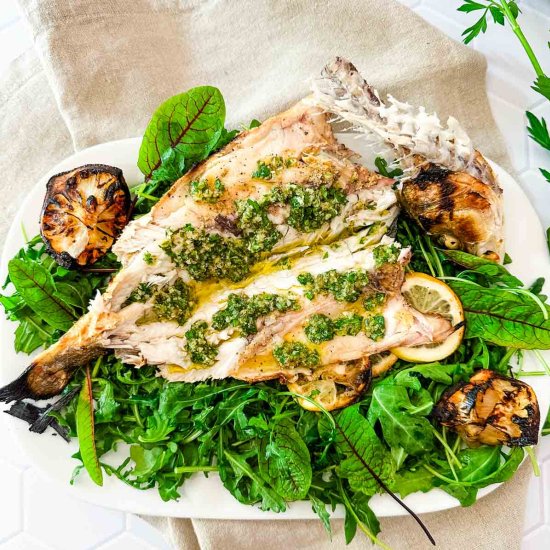 Grilled Branzino with Salsa Verde