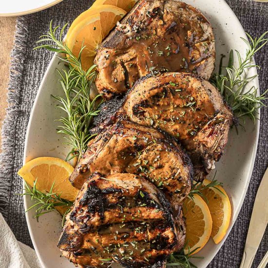 Grilled Bone-In Pork Chops