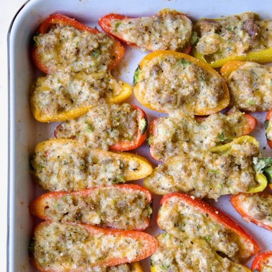 Sausage Stuffed Mini Peppers