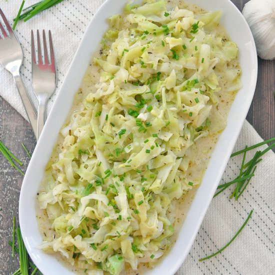 Creamy Garlic Cabbage
