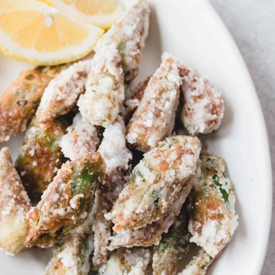 Crunchy Okra Fries with Soy Sauce