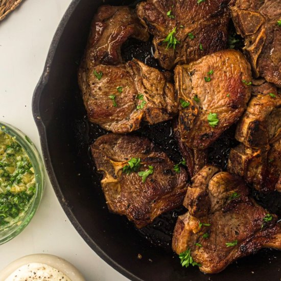 Easy Cast Iron Lamb Chops