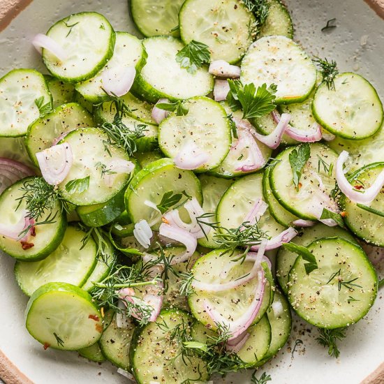 Cucumber Shallot Salad with Dill