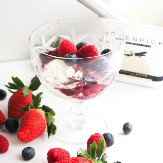 Hot Berries on Ice Cream